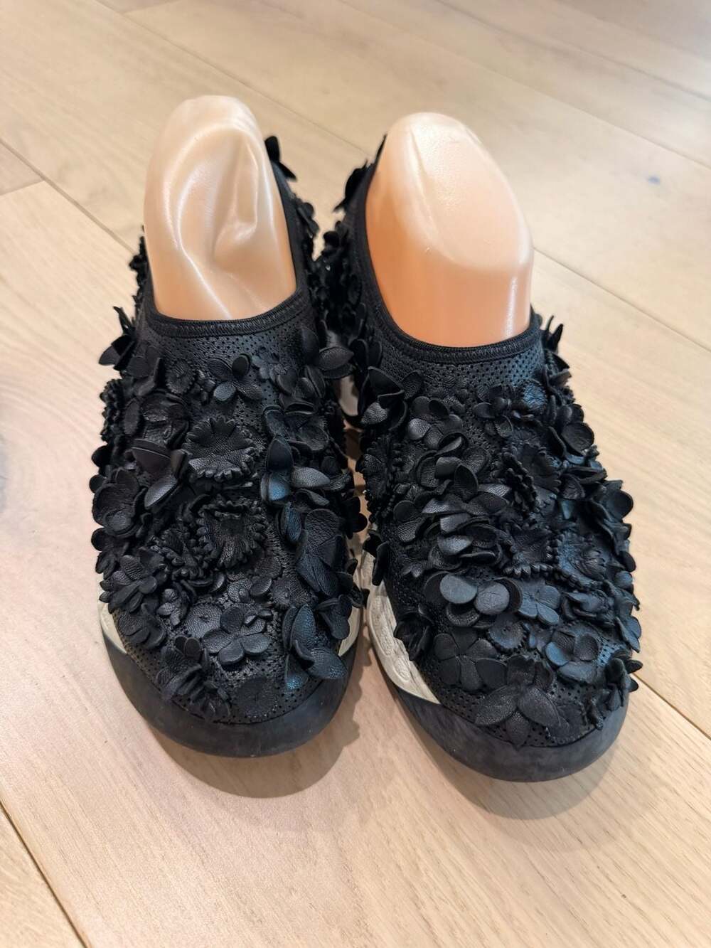 Christian Dior Fusion Perforated Leather Floral Slip-On Sneakers